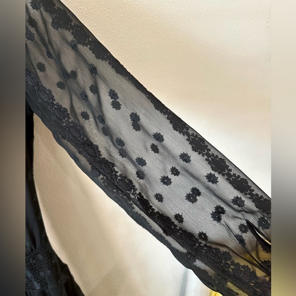 Free People blackMini Dress Boho Off-Shoulder Lined Elastic Waist.🖤 - Picture 4 of 7